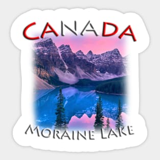 Canada - Moraine Lake at sunset Sticker